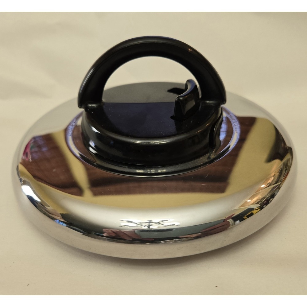 T-Fal Stainless Steel Pot Pan LID ONLY‎ 6.25" Vented Black Handle 5.5" Inner Lip